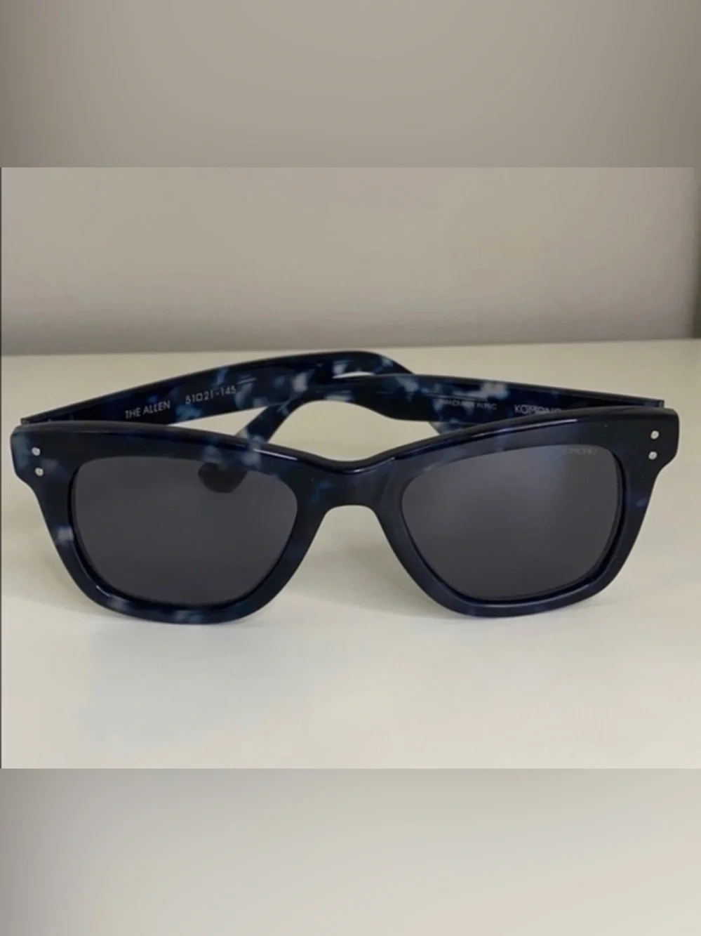Komono Men's Sunglasses in Black Tortoiseshell with Dark Lenses